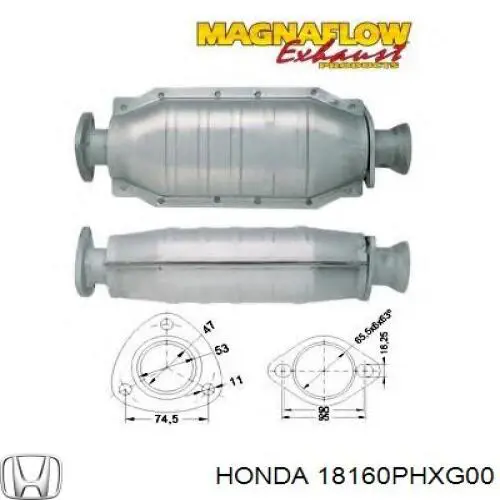 Convertidor catalítico Honda 18160P1JE00