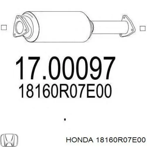 Comprar 18160R07E00 Honda Filtro de partículas (FAP)