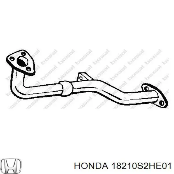 18210S2HE01 Honda tubo de admisión del silenciador de escape delantero