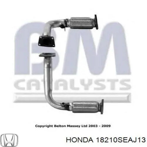BM70570 BM Catalysts Tubo de admisión del silenciador de escape delantero
