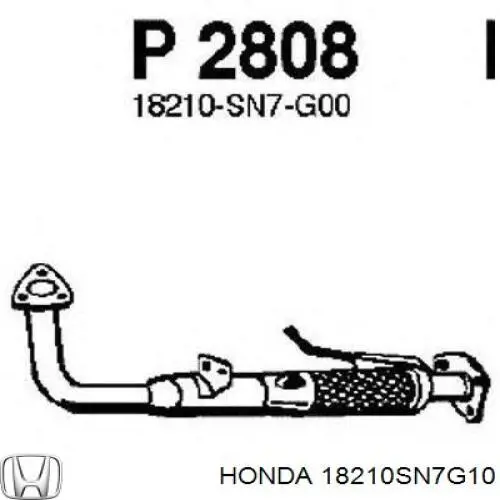 Tubo de admisión del silenciador de escape delantero Honda Accord 5 (CC7)