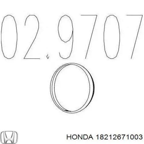 Anillo de la tubería de admisión del silenciador Honda 18212671003 precio, desde 2,74 EUR