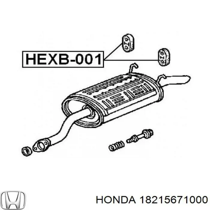 18215671000 Honda soporte escape