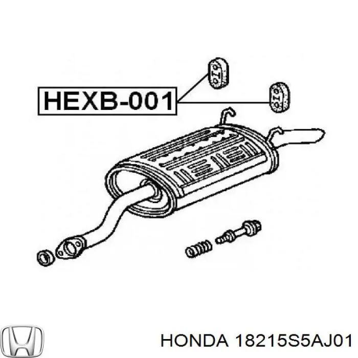 Almohadilla de tope silenciador Honda 18215S5AJ01 precio, desde 1,80 EUR