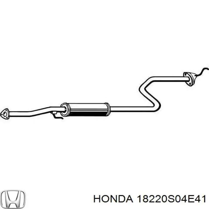 18220S04E41 Honda silenciador del medio