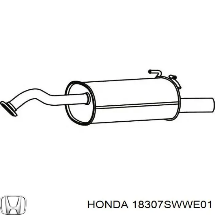 18307SWWE01 Honda silenciador posterior