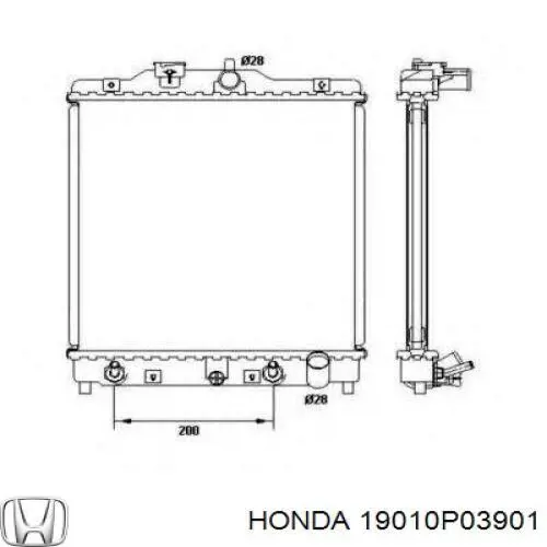 19010P03901 Honda radiador