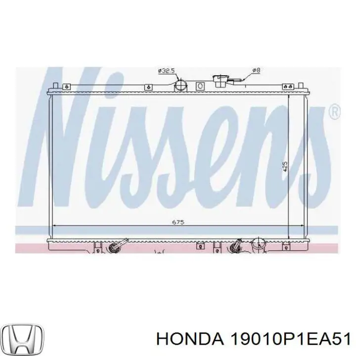 19010P1EA51 Honda radiador refrigeración del motor