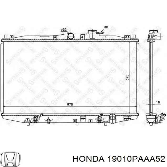 19010-PAA-A52 Honda radiador refrigeración del motor