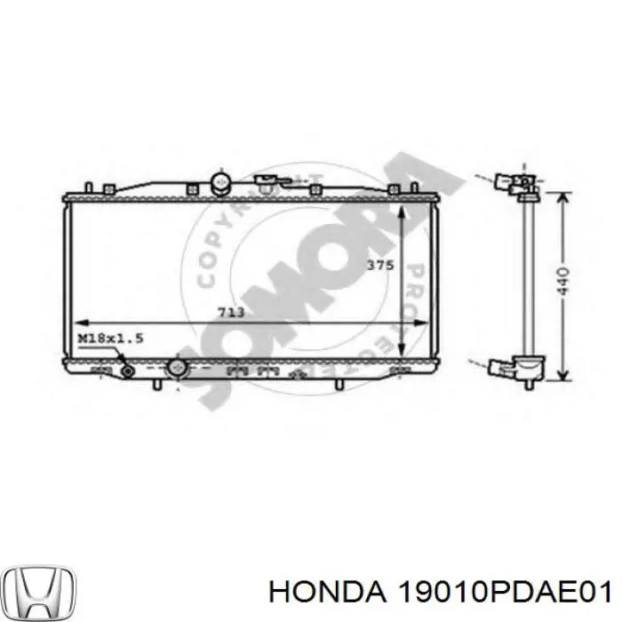 Água radiador Honda 19010PDAE01 precio, desde 97,82 EUR