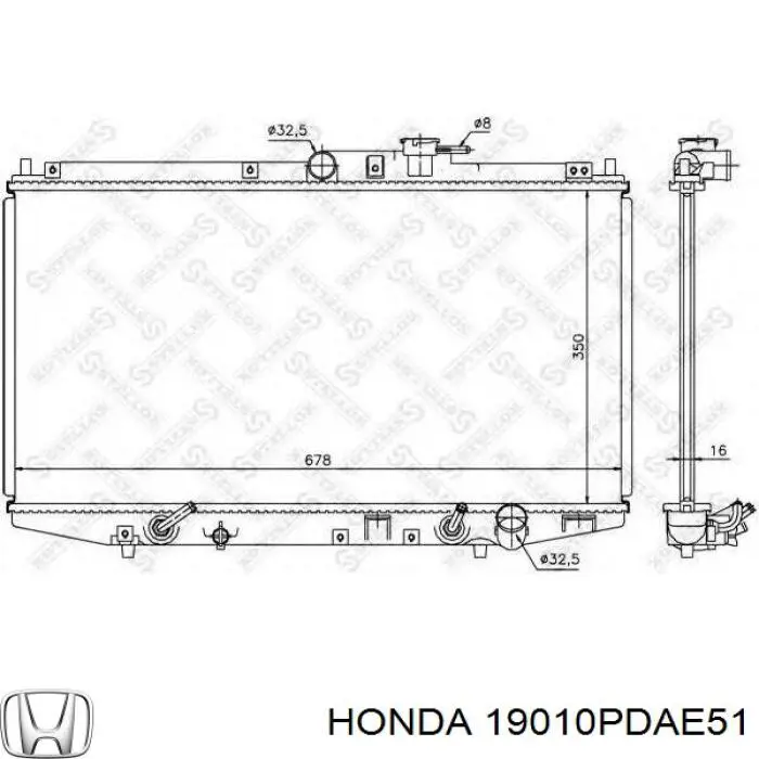 19010PDAE51 Honda radiador refrigeración del motor