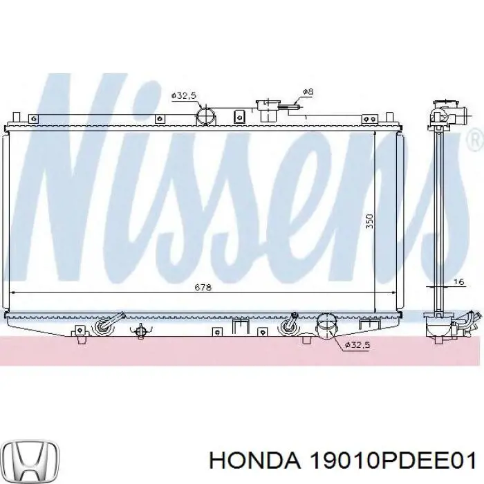 Água radiador Honda 19010PDEE01 precio, desde 97,82 EUR