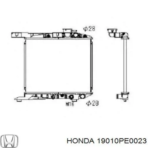 19010PE0023 Honda radiador refrigeración del motor