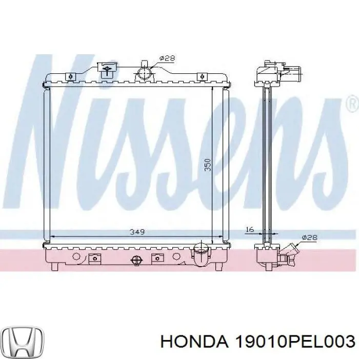 Água radiador Honda 19010PEL003 precio, desde 55,40 EUR