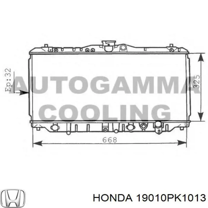 19 010 PK1 013 Honda radiador
