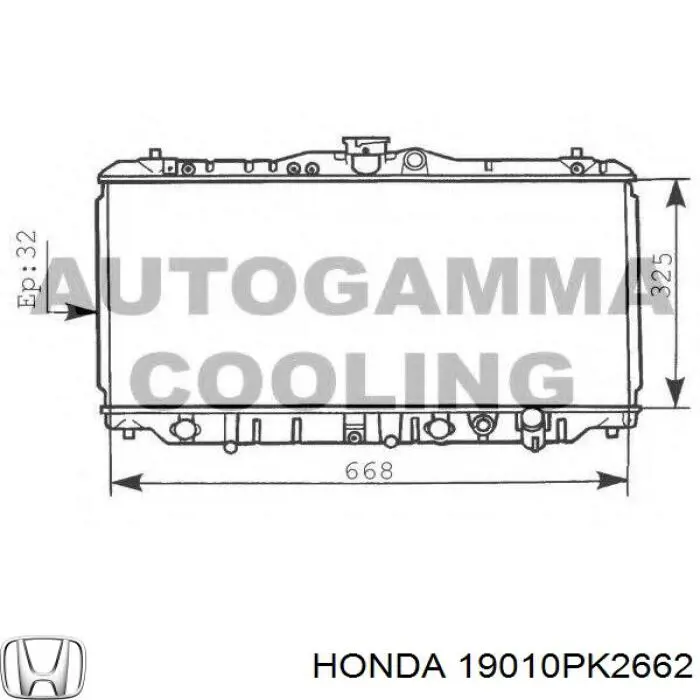 19 010 PK2 662 Honda radiador