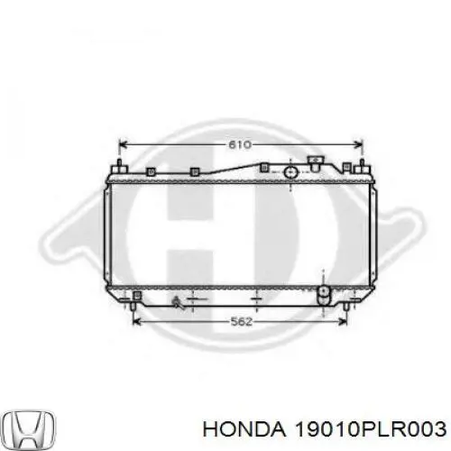 19010PLR003 Honda radiador