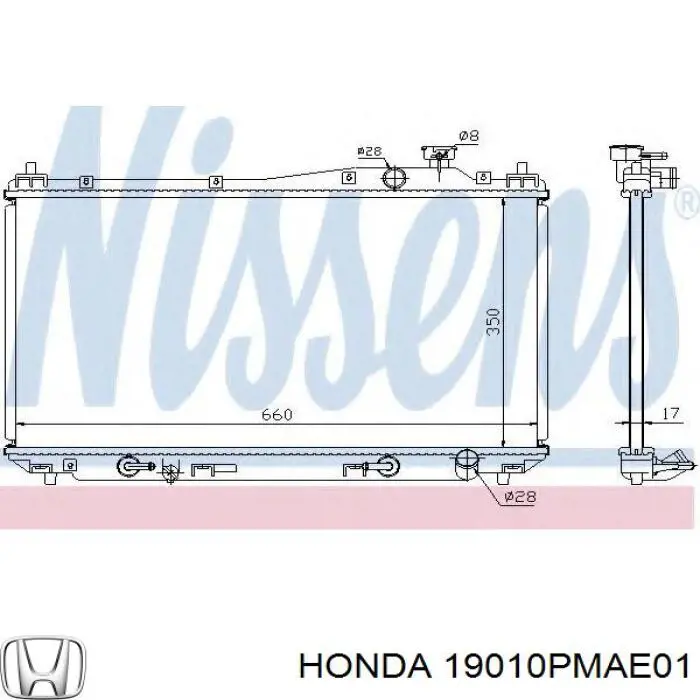 Água radiador Honda 19010PMAE01 precio, desde 75,50 EUR