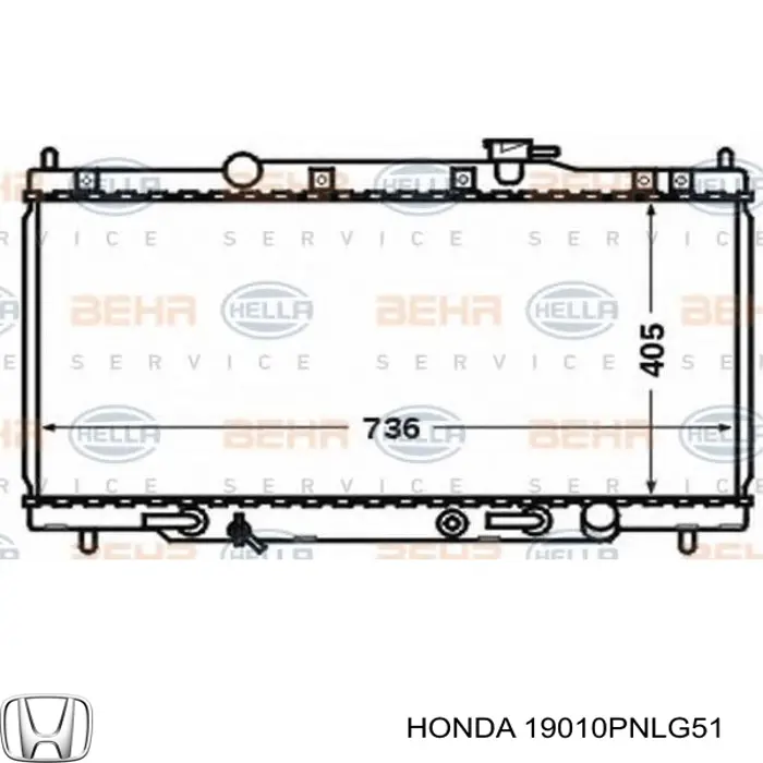 Radiador 19010PNLG51 Honda