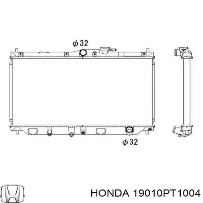 19010PT1004 Honda radiador refrigeración del motor