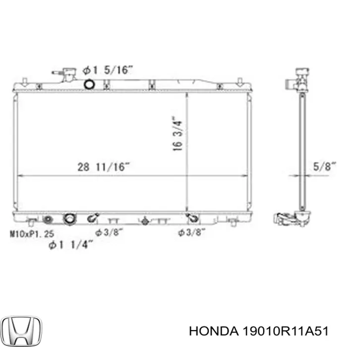 Água radiador Honda 19010R11A51 precio, desde 173,04 EUR