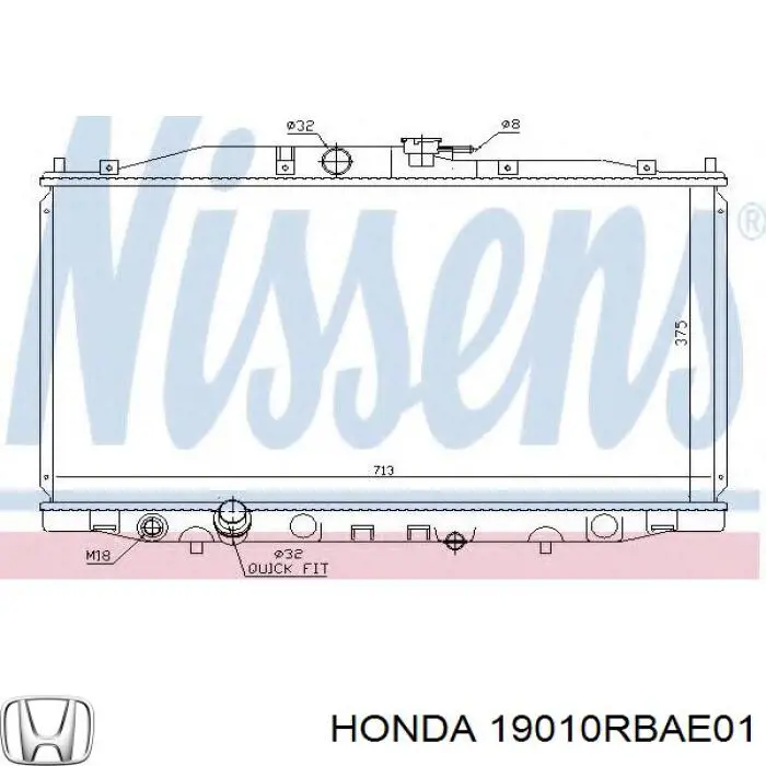 Comprar 19010RBAE01 Honda Radiador de auto