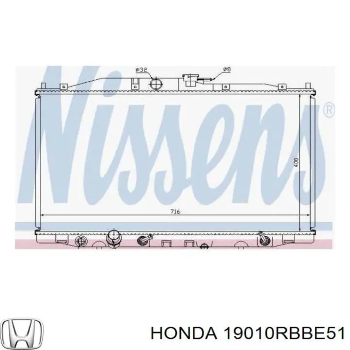 19010RBBE51 Honda radiador