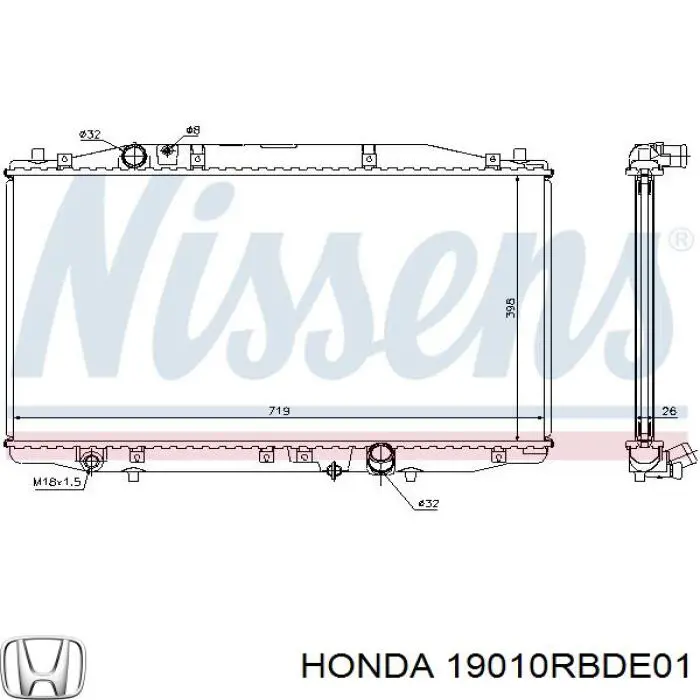 Água radiador Honda 19010RBDE01 precio, desde 143,67 EUR