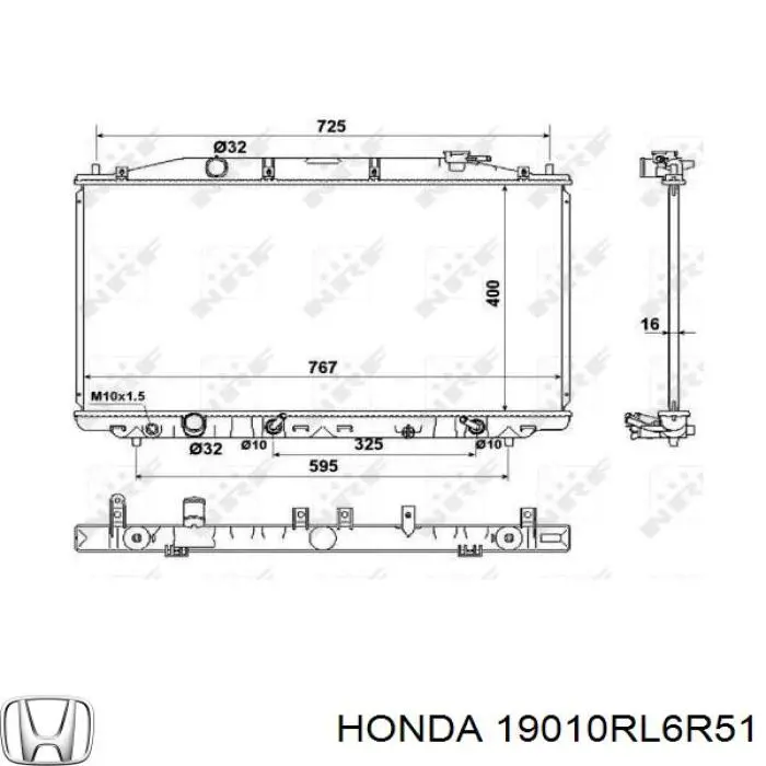 19010RL6R51 Honda radiador