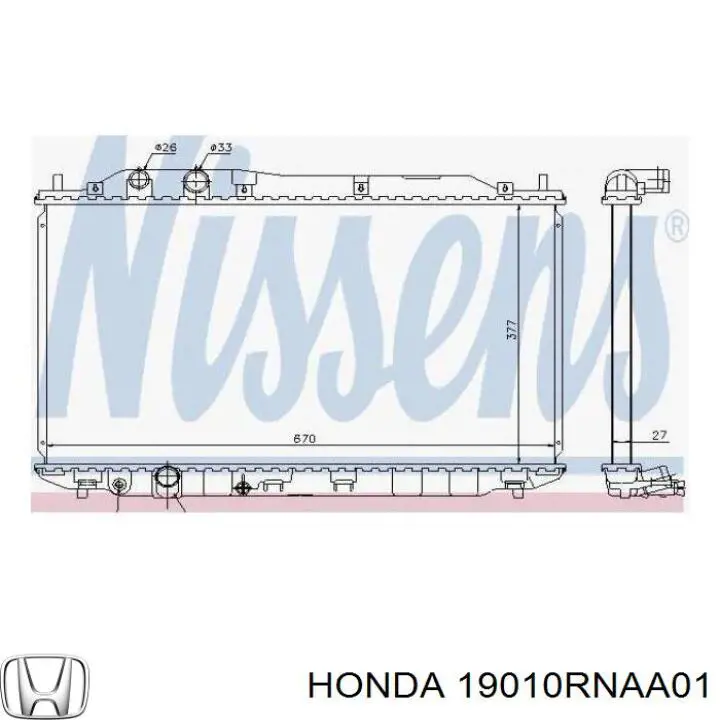 19010RNAA01 Honda Refrigeración del motor