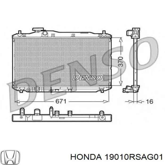 Comprar 19010RSAG01 Honda Radiador de auto