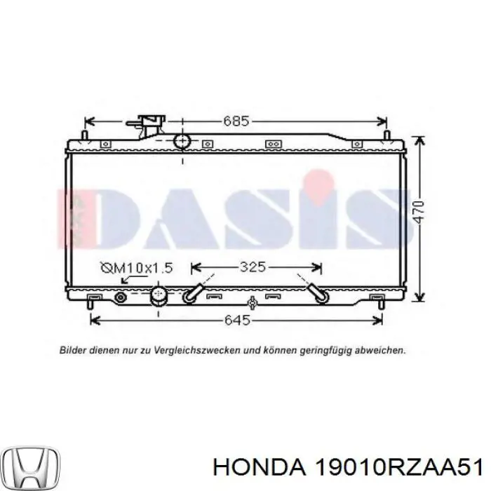 19010RZAA51 Honda radiador