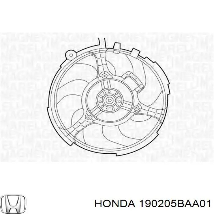 Rodete ventilador, refrigeración de motor para Honda Civic (FC)
