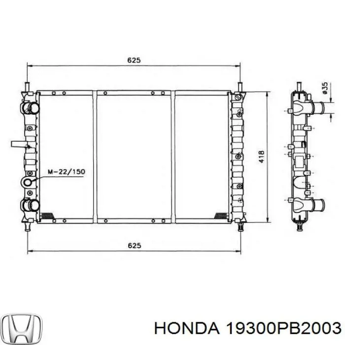 19300PB2003 Honda termostato, refrigerante