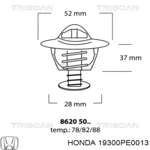 19300PE0013 Honda termostato