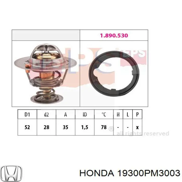 Termostato Honda 19300PM3003 precio, desde 14,76 EUR