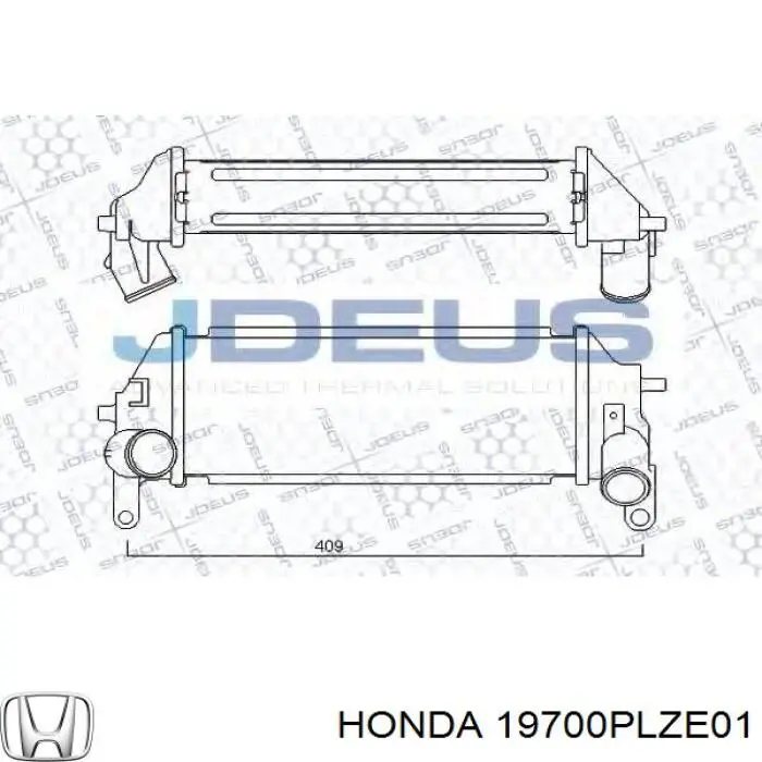 Radiador de aire de admisión Honda 19700PLZE01 precio, desde 153,91 EUR