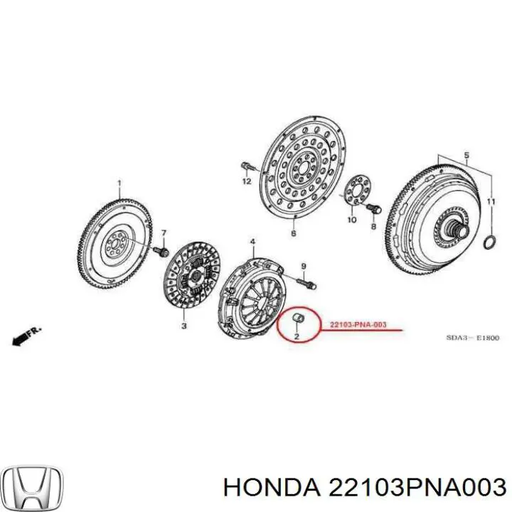 Comprar 22103PNA003 Honda Guía del eje primario de la caja de cambios