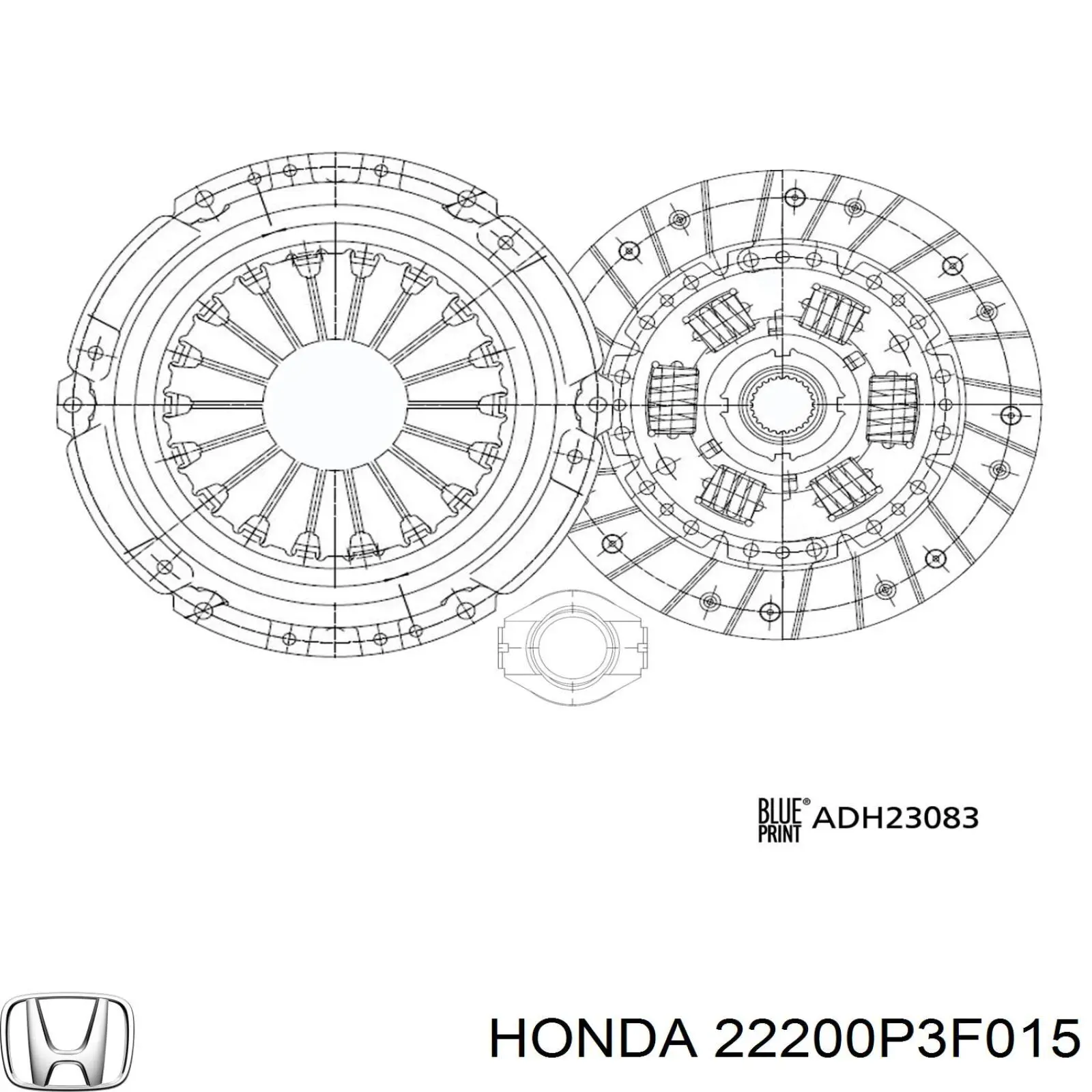 22200-P3F-015 Honda disco de embrague