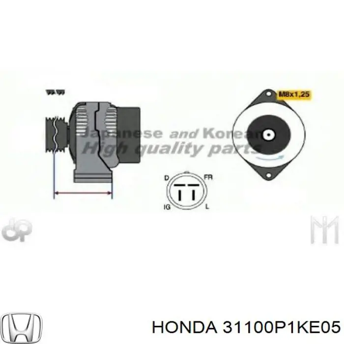 31100P1KE05 Honda alternador