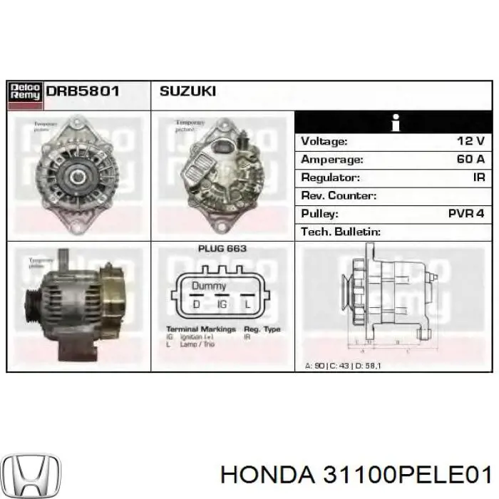 Alternador del motor DRI 222139702 precio, desde 61,71 EUR