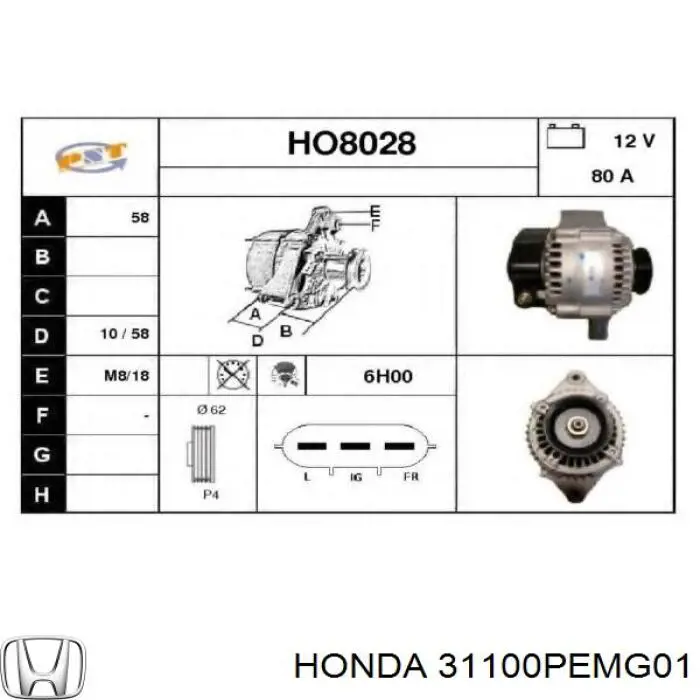 Alternador 222139702 DRI