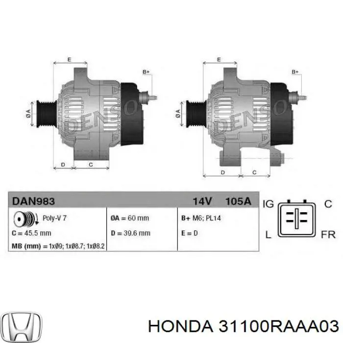 Comprar 31100RAAA03 Honda Dynamo