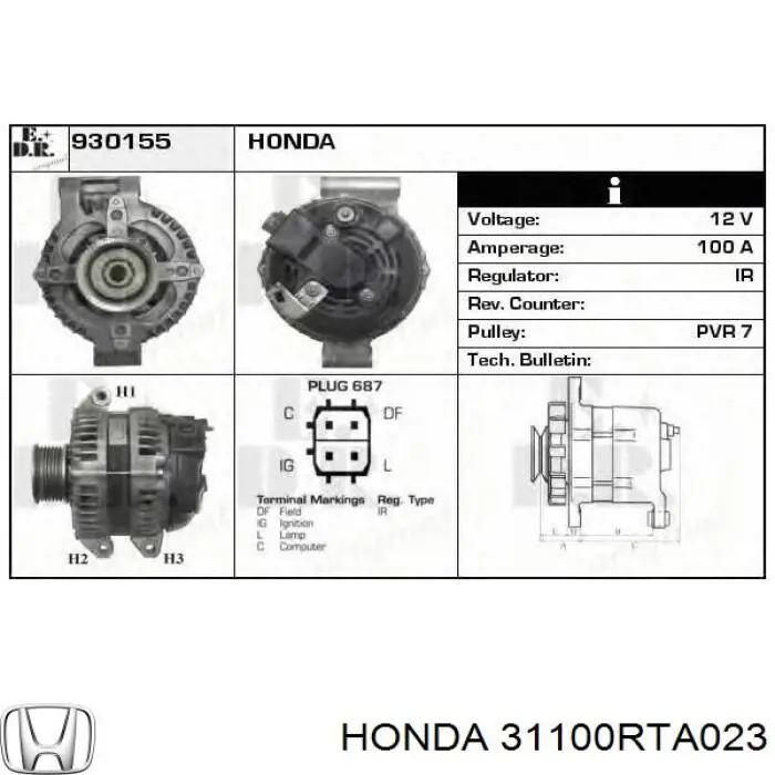 Comprar 31100RTA023 Honda Dynamo
