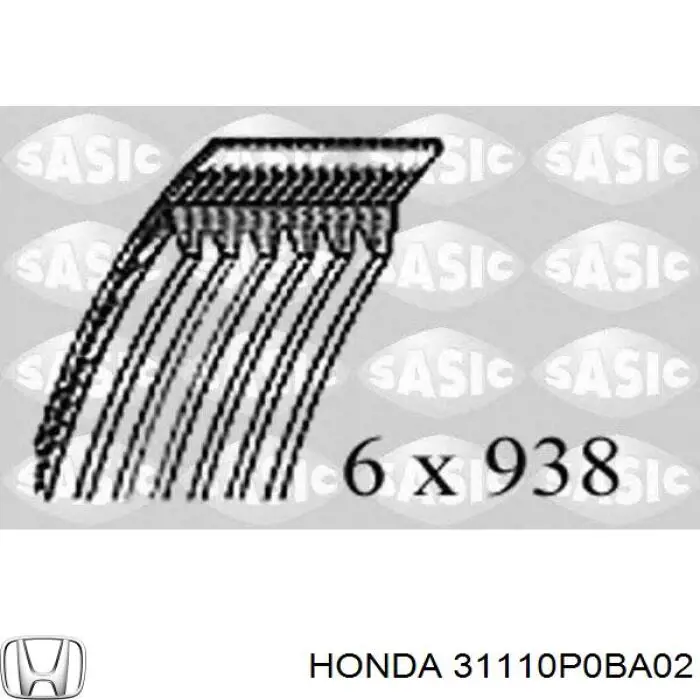31110P0BA02 Honda correa trapezoidal