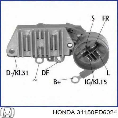 Regulador de rele del generador (rele de carga) para Honda Civic (EJ6, EJ8)
