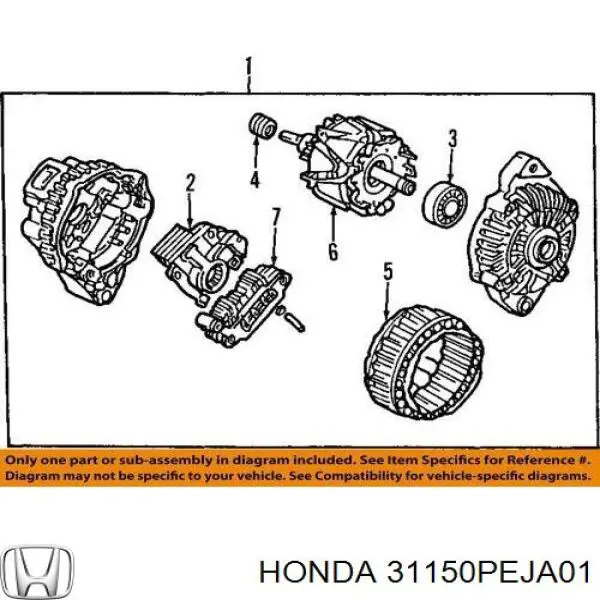 31150PEJA01 Honda regulador de rele del generador (rele de carga)