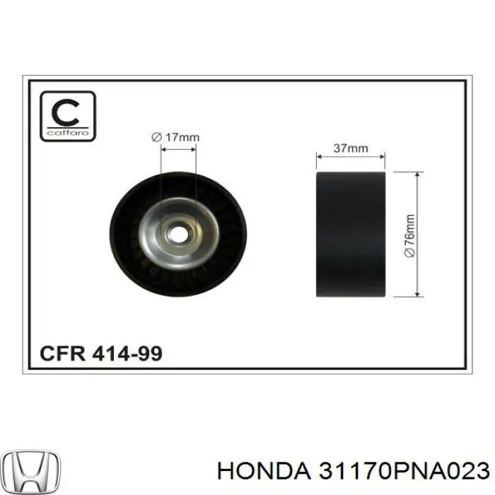 Tensor de correa, correa poli V Honda CR-V 2 RD