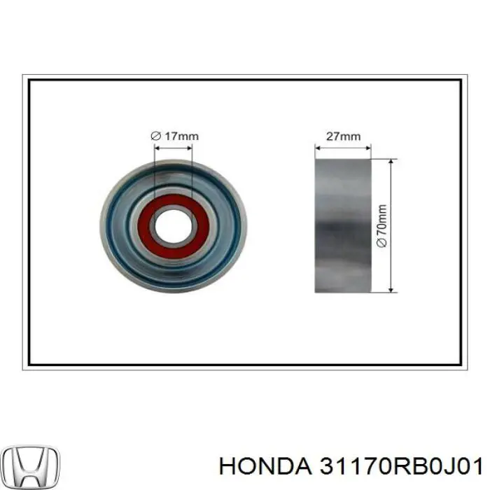 31170RB0J01 Honda tensor de correa, correa poli v