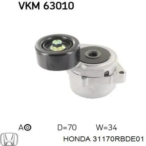 Tensor de la correa trapecial Honda 31170RBDE01 precio, desde 161,45 EUR